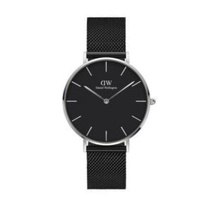 Daniel Wellington Petite Ashfield Black Dial Black Mesh Strap Watch For Women - DW00100308 Authentic Buy Shop Now