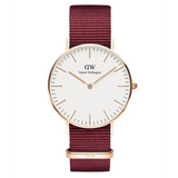 Daniel Wellington Classic Roselyn White Dial Red NATO Strap Watch For Women - DW00100271 Authentic Buy Shop Now