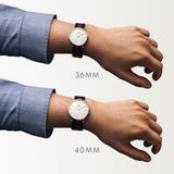 Daniel Wellington Classic Oxford White Dial Two Tone NATO Strap Watch For Men - DW00100001 Authentic Buy Shop Now