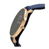 Daniel Wellington Classic Bayswater Black Dial Black NATO Strap Watch For Men - DW00100277