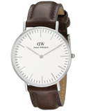 Daniel Wellington Classic Bristol Quartz White Dial Brown Leather Strap Watch For Men - DW00100023 Authentic Buy Shop Now