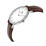 Daniel Wellington Classic Bristol White Dial Brown Leather Strap Watch For Women - DW00100056 Authentic Buy Shop Now