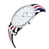 Daniel Wellington Classic Canterbury White Dial Two Tone Nylon Strap Watch For Men - DW00100016 Authentic Buy Shop Now