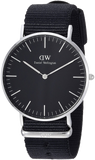 Daniel Wellington Classic Cornwall Quartz Black Dial Black Nylon Strap Watch For Women - DW00100151 Authentic Buy Shop Now