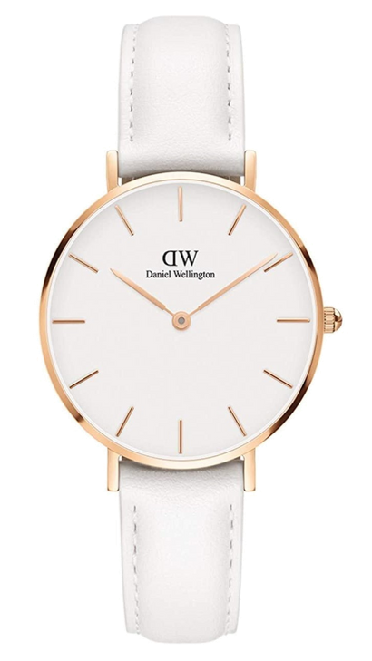 Daniel Wellington Petite Bondi White Dial White Leather Strap Watch for Women - DW00100189 Authentic Buy Shop Now