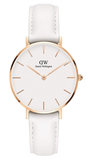Daniel Wellington Petite Bondi White Dial White Leather Strap Watch for Women - DW00100189 Authentic Buy Shop Now