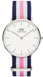 Daniel Wellington Classic Southampton White Dial Three Tone Nylon Strap Watch For Women - DW00100050 Authentic Buy Shop Now