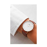 Daniel Wellington Classic St. Mawes White Dial Brown Leather Strap Watch for Men - DW00100035 Authentic Buy Shop Now