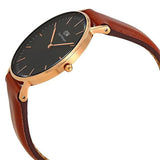 Daniel Wellington Classic St Mawes Black Dial Brown Leather Strap Watch For Men - DW00100124 Authentic Buy Shop Now