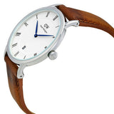 Daniel Wellington Dapper Durham White Dial Brown Leather Strap Watch For Men - DW00100116 Authentic Buy Shop Now