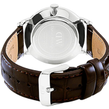 Daniel Wellington Dapper York Quartz White Dial Dark Brown Leather Strap Watch For Women - DW00100097 Authentic Buy Shop Now