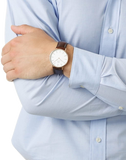 Daniel Wellington Classic Bristol White Dial Brown Leather Strap Watch For Men - DW00100009 Authentic Buy Shop Now