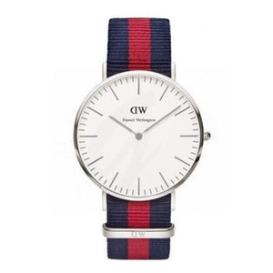 Daniel Wellington Classic Oxford White Dial Two Tone Nylon Strap Watch For Men - DW00100015 Authentic Buy Shop Now