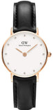 Daniel Wellington Classy Sheffield White Dial Black Leather Strap Watch For Women - DW00100060 Authentic Buy Shop Now