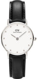 Daniel Wellington Classy Sheffield White Dial Black Leather Strap Watch For Women - DW00100068 Authentic Buy Shop Now