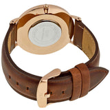 Daniel Wellington Dapper Bristol White Dial Brown Leather Strap Watch For Women - DW00100094 Authentic Buy Shop Now