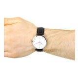Daniel Wellington Dapper Reading White Dial Black Leather Strap Watch For Men - DW00100108