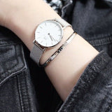 Daniel Wellington Petite Sterling White Dial Silver Mesh Bracelet Watch For Women - DW00100164 Authentic Buy Shop Now