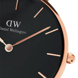 Daniel Wellington Classic Petite Cornwall Black Dial Black NATO Strap Watch For Women - DW00100215 Authentic Buy Shop Now