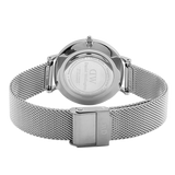 Daniel Wellington Petite Sterling Black Dial Silver Mesh Bracelet Watch For Women - DW00100218 Authentic Buy Shop Now