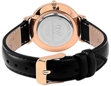 Daniel Wellington Classic Petite Sheffield Black Dial Black Leather Strap Watch For Women - DW00100224 Authentic Buy Shop Now