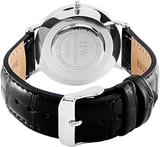 Daniel Wellington Classic Petite Reading White Dial Black Leather Strap Watch For Women - DW00100241 Authentic Buy Shop Now