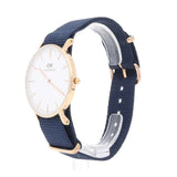 Daniel Wellington Classic Bayswater White Dial Navy Blue NATO Strap Watch For Women - DW00100279 Authentic Buy Shop Now