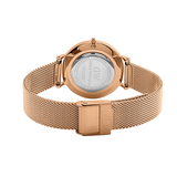 Daniel Wellington Petite Melrose Black Dial Rose Gold Mesh Strap Watch For Women - DW00100303 Authentic Buy Shop Now