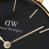Daniel Wellington Classic Petite Black Dial Gold Mesh Bracelet Watch For Women - DW00100347 Authentic Buy Shop Now