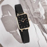 Daniel Wellington Quadro Ashfield Black Dial Black Mesh Strap Watch For Women - DW00100433 Authentic Buy Shop Now