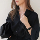 Daniel Wellington Iconic Link Ceramic Black Dial Black Steel Strap Watch For Women - DW00100415 Authentic Buy Shop Now