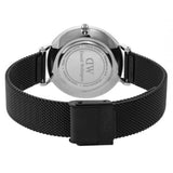 Daniel Wellington Petite Ashfield Black Dial Black Mesh Strap Watch For Women - DW00100202 Authentic Buy Shop Now