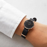 Daniel Wellington Classic Petite Cornwall Black Dial Black NATO Strap Watch For Women - DW00100216 Authentic Buy Shop Now