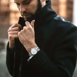 Daniel Wellington Iconic White Dial Silver Steel Strap Watch For Men - DW00100341 Authentic Buy Shop Now