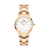 Daniel Wellington Iconic Link White Dial Rose Gold Steel Strap Watch for Women - DW00100213 Authentic Buy Shop Now