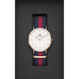 Daniel Wellington Classic Oxford White Dial Two Tone NATO Strap Watch For Men - DW00100001 Authentic Buy Shop Now
