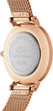 Daniel Wellington Petite Melrose Brown Dial Rose Gold Mesh Strap Watch For Women - DW00100477 Authentic Buy Shop Now