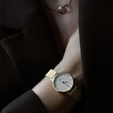 Daniel Wellington Classic Petite White Dial Gold Mesh Bracelet Watch For Women - DW00100348 Authentic Buy Shop Now