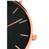 Daniel Wellington Petite Sheffield Black Dial Black Leather Strap Watch For Women - DW00100168 Authentic Buy Shop Now