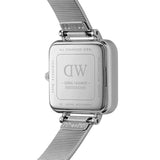 Daniel Wellington Quadro Studio White Dial Silver Mesh Bracelet Watch For Women - DW00100521 Authentic Buy Shop Now