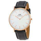 Daniel Wellington Petite Reading White Dial Black Leather Strap Watch For Women - DW00100173 Authentic Buy Shop Now