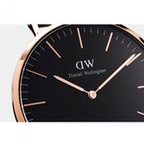 Daniel Wellington Bristol Black Dial Brown Leather Strap Watch For Men - DW00100125 Authentic Buy Shop Now