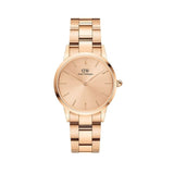 Daniel Wellington Iconic Link Unitone Rose Gold Dial Rose Gold Steel Strap Watch For Women - DW00100401 Authentic Buy Shop Now
