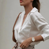 Daniel Wellington Iconic Link White Dial Two Tone Steel Strap Watch For Women - DW00100358 Authentic Buy Shop Now