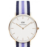 Daniel Wellington Classic Trinity White Dial Three Tone Nylon Strap Watch For Women - 0509DW Authentic Buy Shop Now