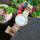 Michael Kors Darci Analog Mother of Pearl Green Dial Gold Steel Strap Watch For Women - MK3498 Authentic Buy Shop Now
