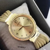 Guess Chiffon Gold Dial Gold Mesh Bracelet Watch For Women - W1083L2 Authentic Buy Shop Now