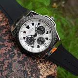 Guess Legacy White Dial Black Rubber Strap Watch For Men - W1049G3 Authentic Buy Shop Now