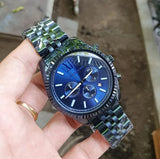 Michael Kors Lexington Chronograph Blue Dial Blue Steel Strap Watch for Men - MK8480 Authentic Buy Shop Now