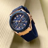 Guess Zena Blue Dial Blue Silicone Strap Watch For Women - W1049L2 Authentic Buy Shop Now